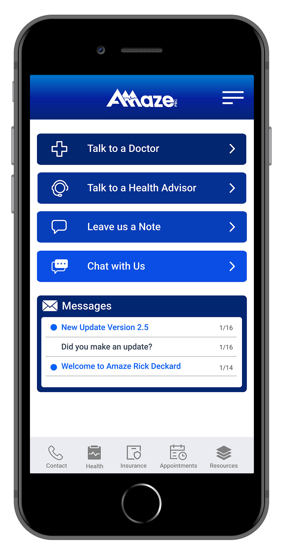 The Amaze Health app